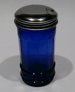 Купить Glass Cobalt Blue Sugar Shaker Vintage Retro DEPRESSI