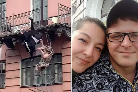Shocking moment rowing couple plunge 25ft from balcony & SUR