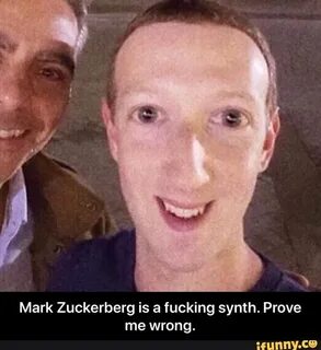 Mark Zuckerberg is a fucking synth. Prove me wrong. - Mark Z