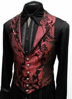 ARISTOCRAT VEST Red/black Tapestry - Etsy in 2022 Black and 