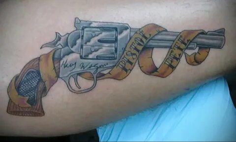 тату револьвер на руке 16.02.2021 № 0022 - revolver tattoo o
