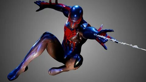 Spider-Man 2099 3D Model Rigged - YouTube