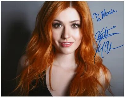My Katherine McNamara signed photo Red hair day, Katherine m