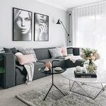 Серый диван в интерьере (64 фото)