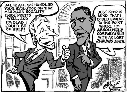 GayCalgary.com - Editorial Cartoon: Obama on the Veep