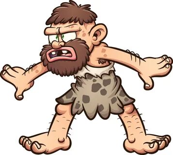 Confused cartoon caveman 2172975 Vector Art at Vecteezy