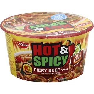 Nissin Bowl Noodles Hot & Spicy Beef Flavor Bouillon, Stocks