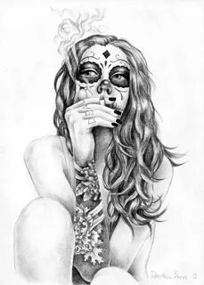 Pin by Fantasy on katrina Skull girl tattoo, Sugar skull gir