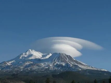 Shasta, Mount shasta, Lenticular clouds