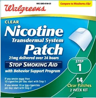 Nicotine Patch - FDA prescribing information, side effects a