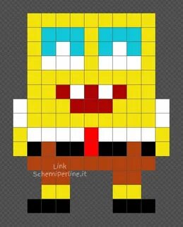 Spongebob schema perline da stirare Pyssla coding 11x14 - Sc