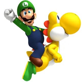 Download Luigi Yellow Yoshi transparent PNG - StickPNG