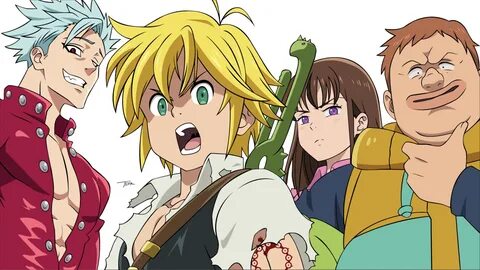 Аниме The Seven Deadly Sins Ban Meliodas King Diane пользова