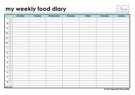 FREE Printable Weekly food diary Diet? Do it! Food diary, Fo