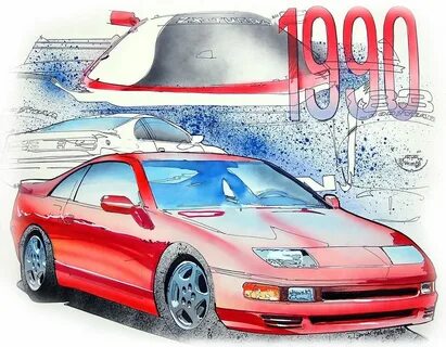 "Nissan 300zx Classic Car Illustration" by Seyfarth Redbubbl