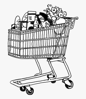 Grocery Cart Coloring Page 5 By John - Grocery Cart Coloring