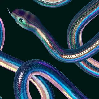 Snakes Pattern Design Iridescent and Holographic on Behance