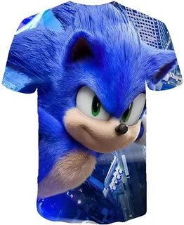 2020 New Boys Cartoon Sonic Clothes Girls 3D Funny T-Shirts 