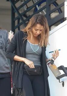 JESSICA ALBA at a Gym in Los Angeles 04/03/2016 - HawtCelebs