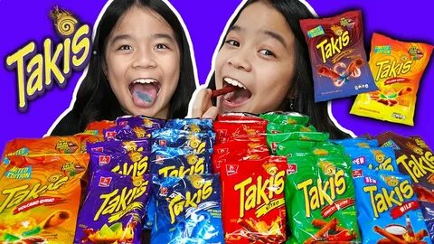 EATING TAKIS SPICY CHIPS (7 FLAVORS) Taste & Rate Tran Twins