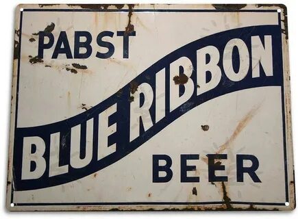 Вывеска Pabst Blue Ribbon Beer Metal Art Store Pub Draft Bre