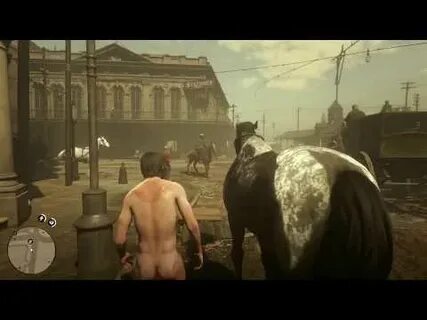 Red dead redemption 2 NAKED MAN IN TOWN - YouTube
