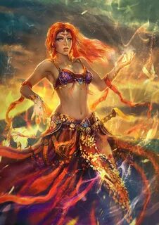 Female Fire Genasi, Bard, Cleric, Druid, Monk, Rogue, Sorcer