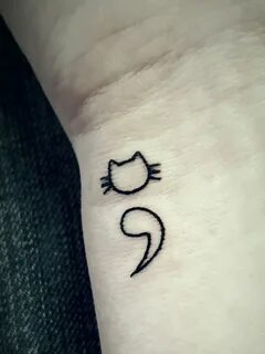 #semicolon #cat #continue Small tattoos, Tattoos, Semicolon 