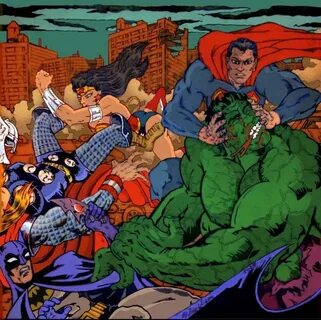 Wonder Woman, Superman & Batman vs. Thor & Hulk (clr) Comic 
