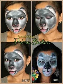 Prima Barton Koala face Kids face paint, Face painting hallo