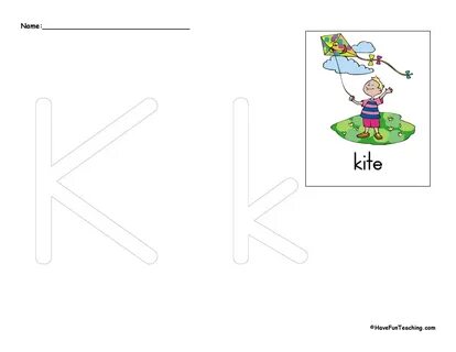 Letter K Tracing Worksheet - Have Fun Teaching