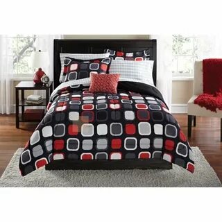 Mainstays Evans Geometric Bed in a Bag Coordinated Bedding A