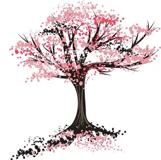 #sakura #tree# sticker - Cherry Blossom Tree Drawing Clipart