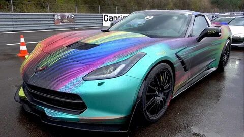 Does The Crazy Rainbow Wrap Make This Chevrolet Corvette C7 