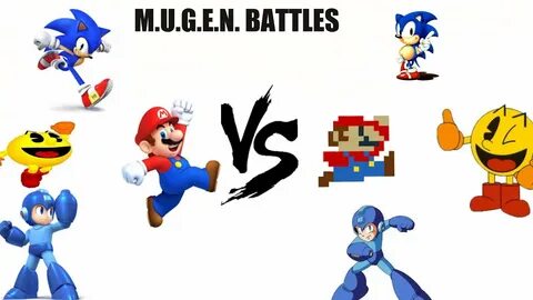 Mario Sonic Pac Man Mega Man vs classic selfs - YouTube