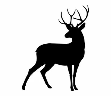 mule deer antler silhouette