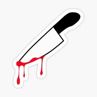 "Bloody Knife Sticker" Sticker by rumshots Redbubble