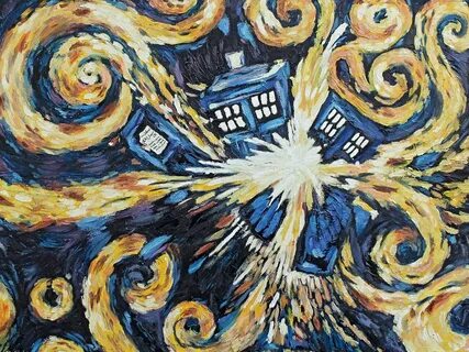 Exploding Tardis paintings