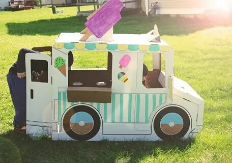 ice cream truck toy " Nature Moms Cardboard crafts kids, Car