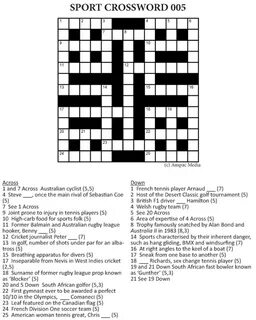 Sports Crossword Puzzles Printable : This sports themed cros