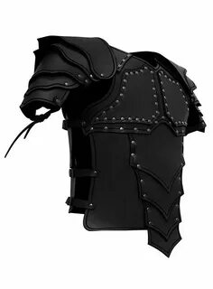 Leather Armour with shoulders - Dragon Rider - Color: Black 