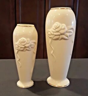 Lenox 6 Rose Blossom cream bud vase Fine Art Ceramics Art & 