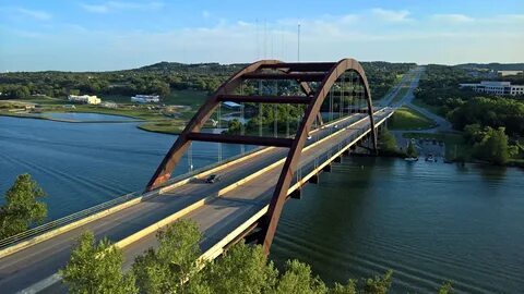 Картинка Техас США Pennybacker Bridge, Colorado river Мосты 