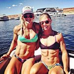 Brooke Ence & Jenny Labaw Bikini fitness models, Body buildi