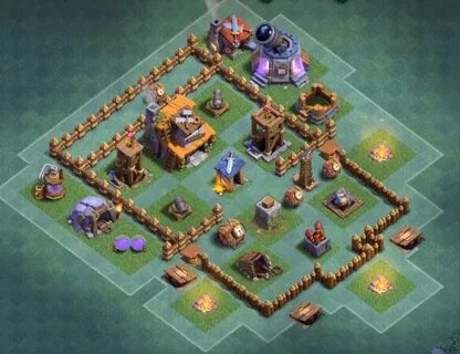 builder hall 4 base layout anti boxer giant Town hall 4, Cla