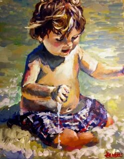 Jenny Grumbles Beach Babies Paintings