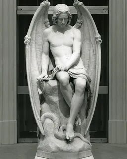 Hot Sale Fallen Angel Marble Lucifer Sculpture AongKing Scul