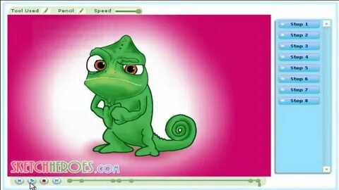 How to draw -Pascal- (Tangled) -- drawing tutorial video - Y