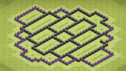 Clash Of Clans* TH 8-Farming Base (Triangulated Defenses) - 