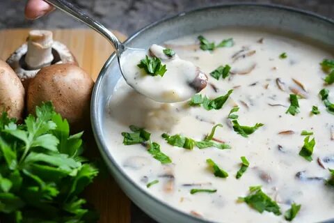 Creamy Mushroom Soup - Simply Lebanese